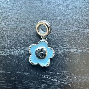 Disney Silver and Blue Flower Bracelet Charm